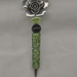 Metal Flower Crystal Pen