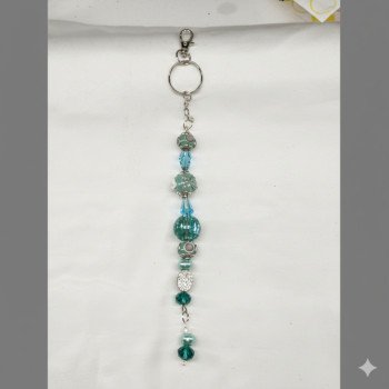 Barry elegant light green key chain