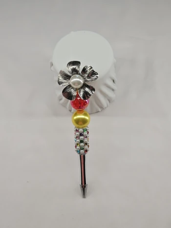 Metal flower pen